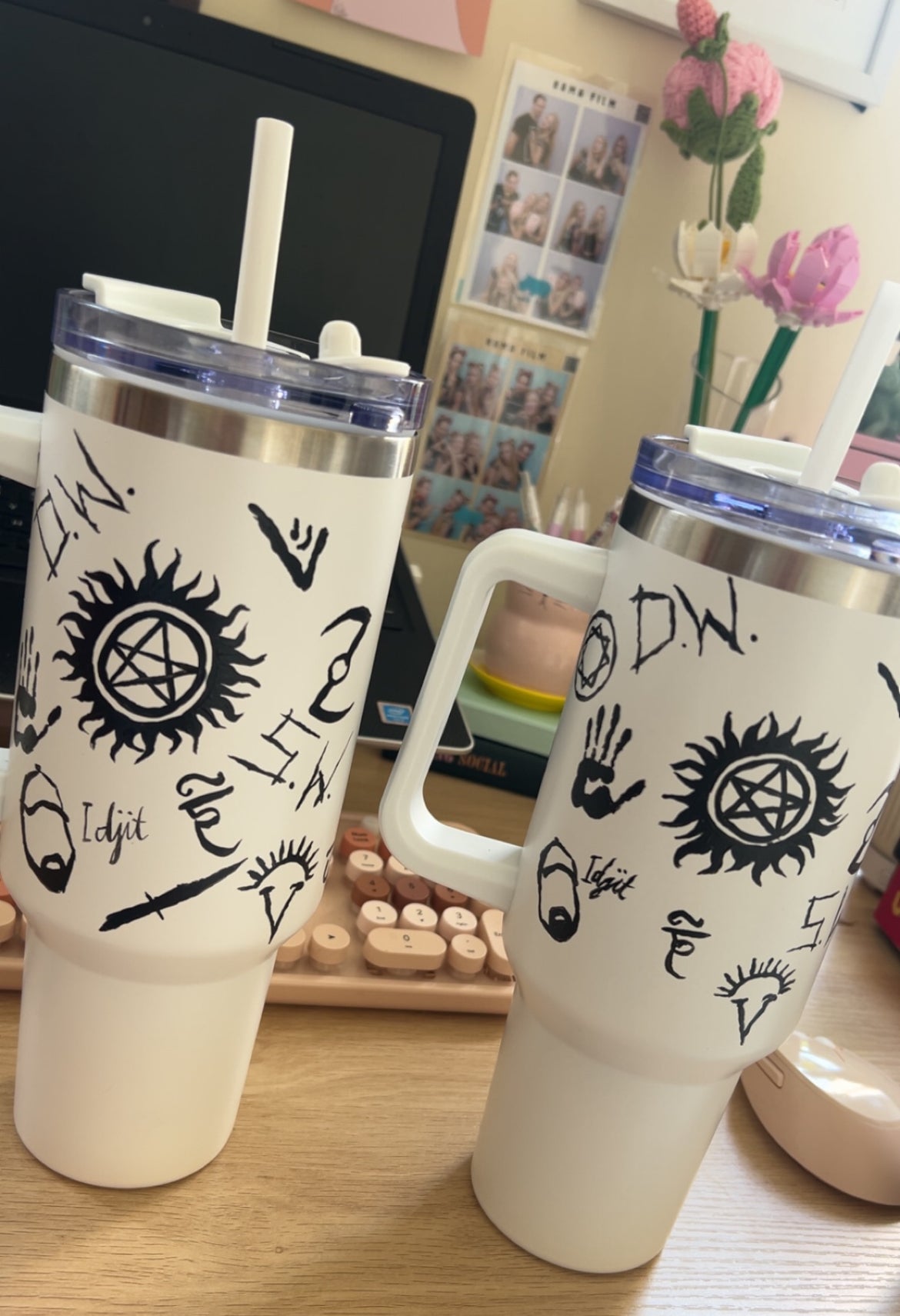 Custom Painted "Stanley" Tumblers Supernatural Theme (Other designs available)